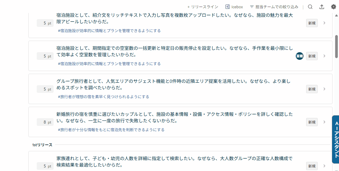 Lychee RedmineのNeoバックログ