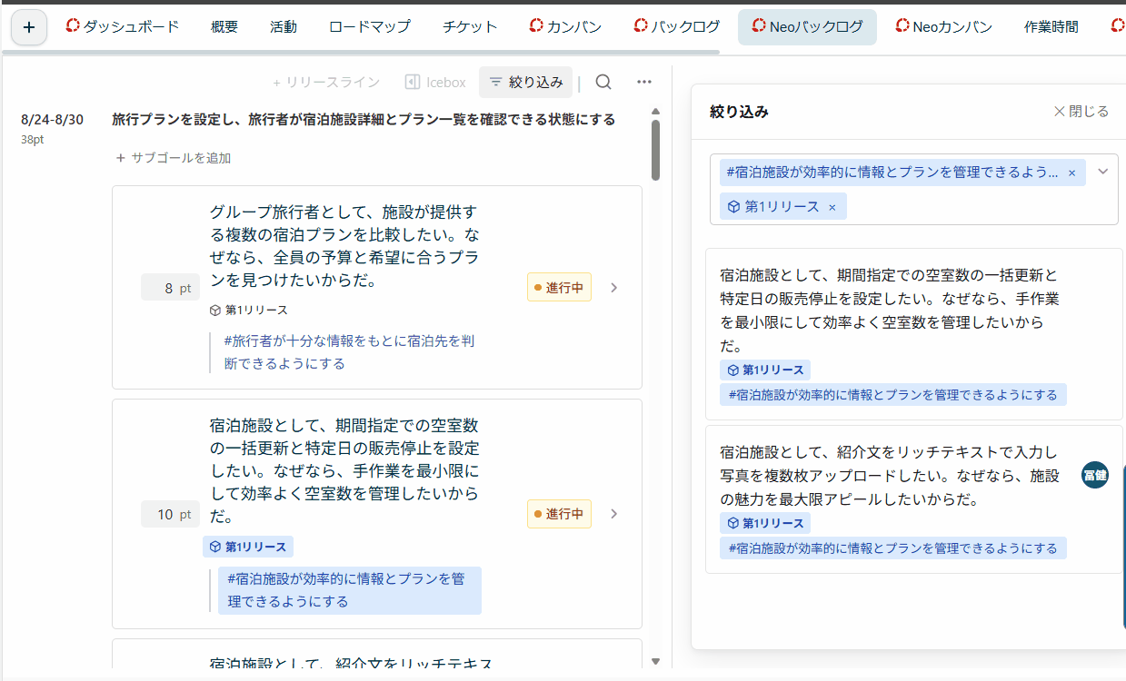 Lychee RedmineのNeoバックログ